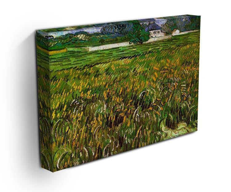 Wheat Field at Auvers with White House by Van Gogh Canvas Print & Poster - Canvas Art Rocks - 3