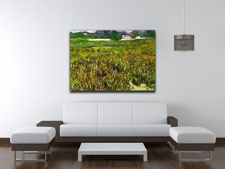 Wheat Field at Auvers with White House by Van Gogh Canvas Print & Poster - Canvas Art Rocks - 4