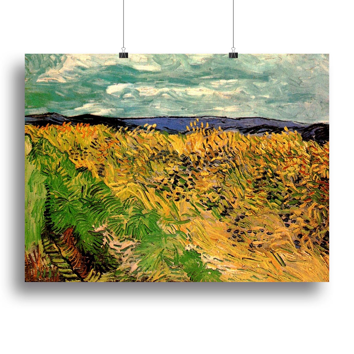 Wheat Field with Cornflowers by Van Gogh Canvas Print or Poster