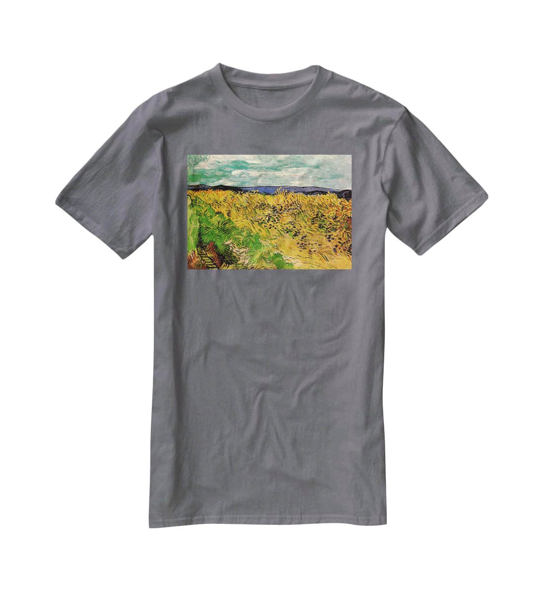 Wheat Field with Cornflowers by Van Gogh T-Shirt - Canvas Art Rocks - 3