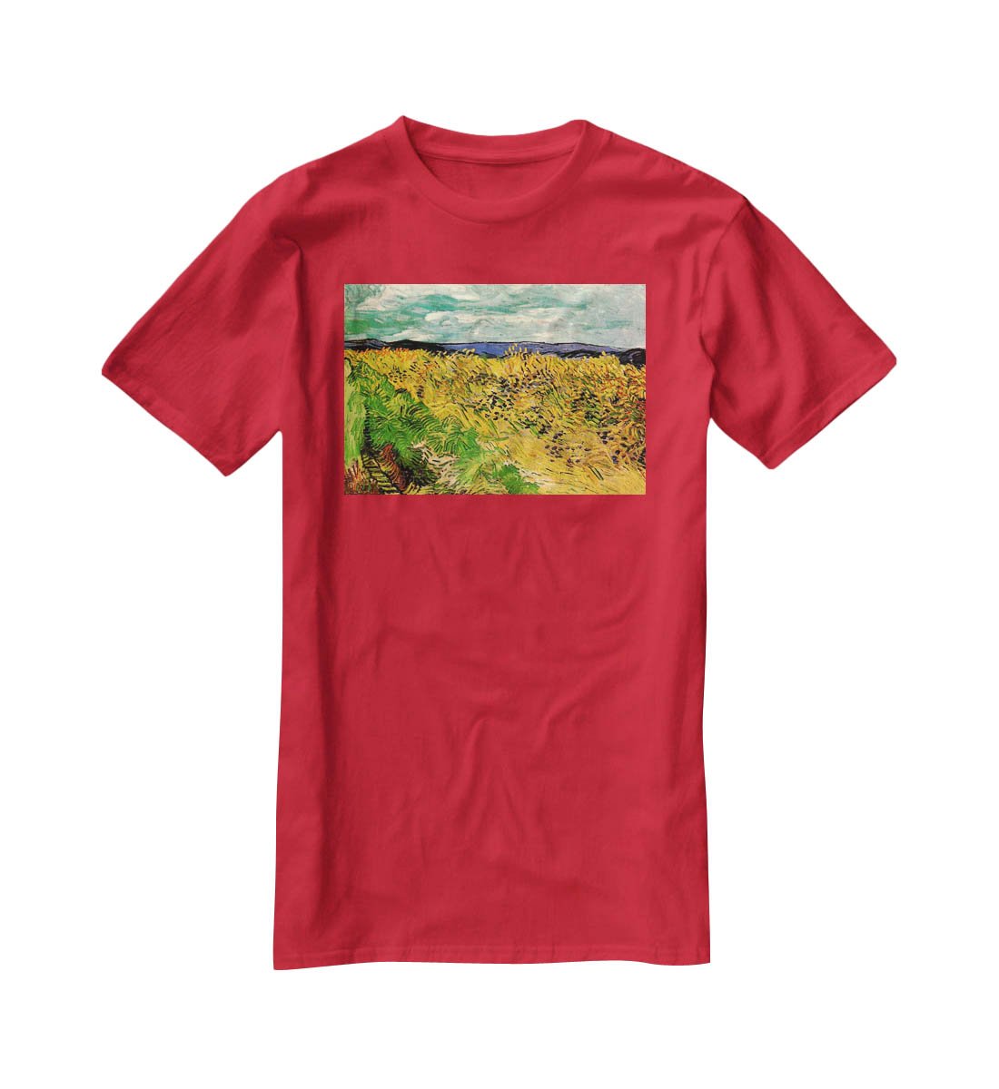 Wheat Field with Cornflowers by Van Gogh T-Shirt - Canvas Art Rocks - 4