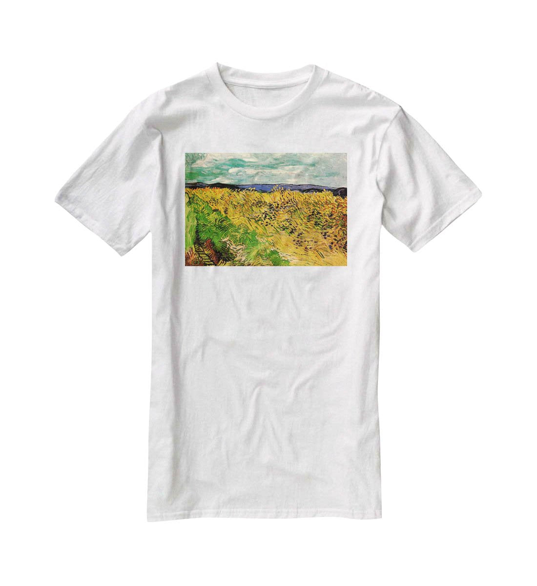 Wheat Field with Cornflowers by Van Gogh T-Shirt - Canvas Art Rocks - 5