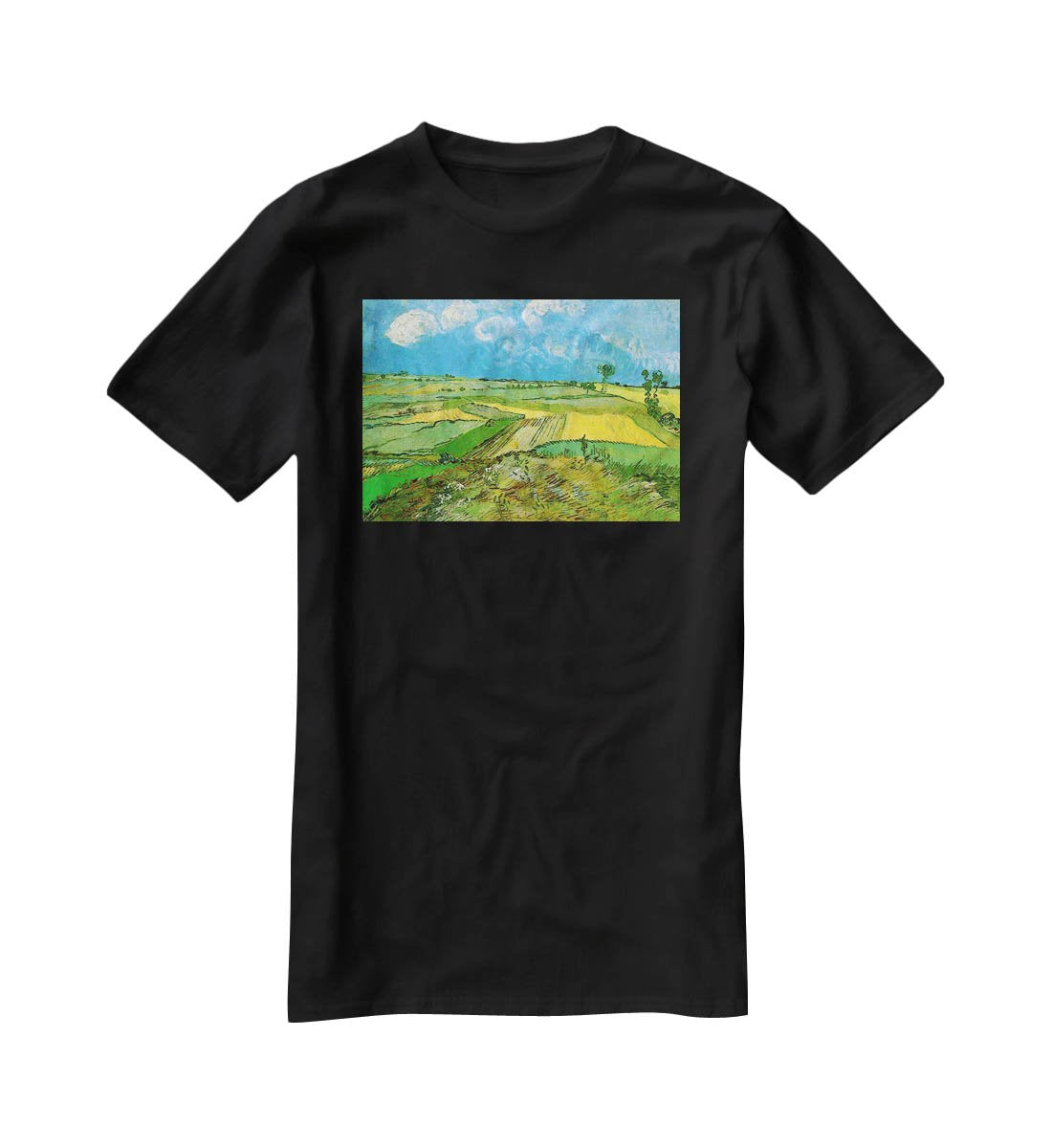 Wheat Fields at Auvers Under Clouded Sky by Van Gogh T-Shirt - Canvas Art Rocks - 1