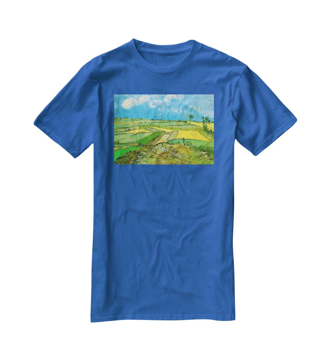 Wheat Fields at Auvers Under Clouded Sky by Van Gogh T-Shirt - Canvas Art Rocks - 2