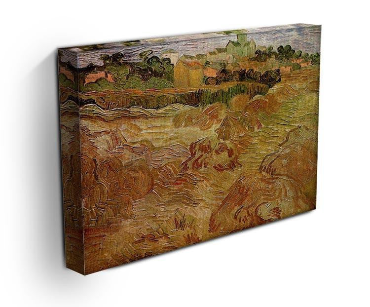 Wheat Fields with Auvers in the Background by Van Gogh Canvas Print & Poster - Canvas Art Rocks - 3