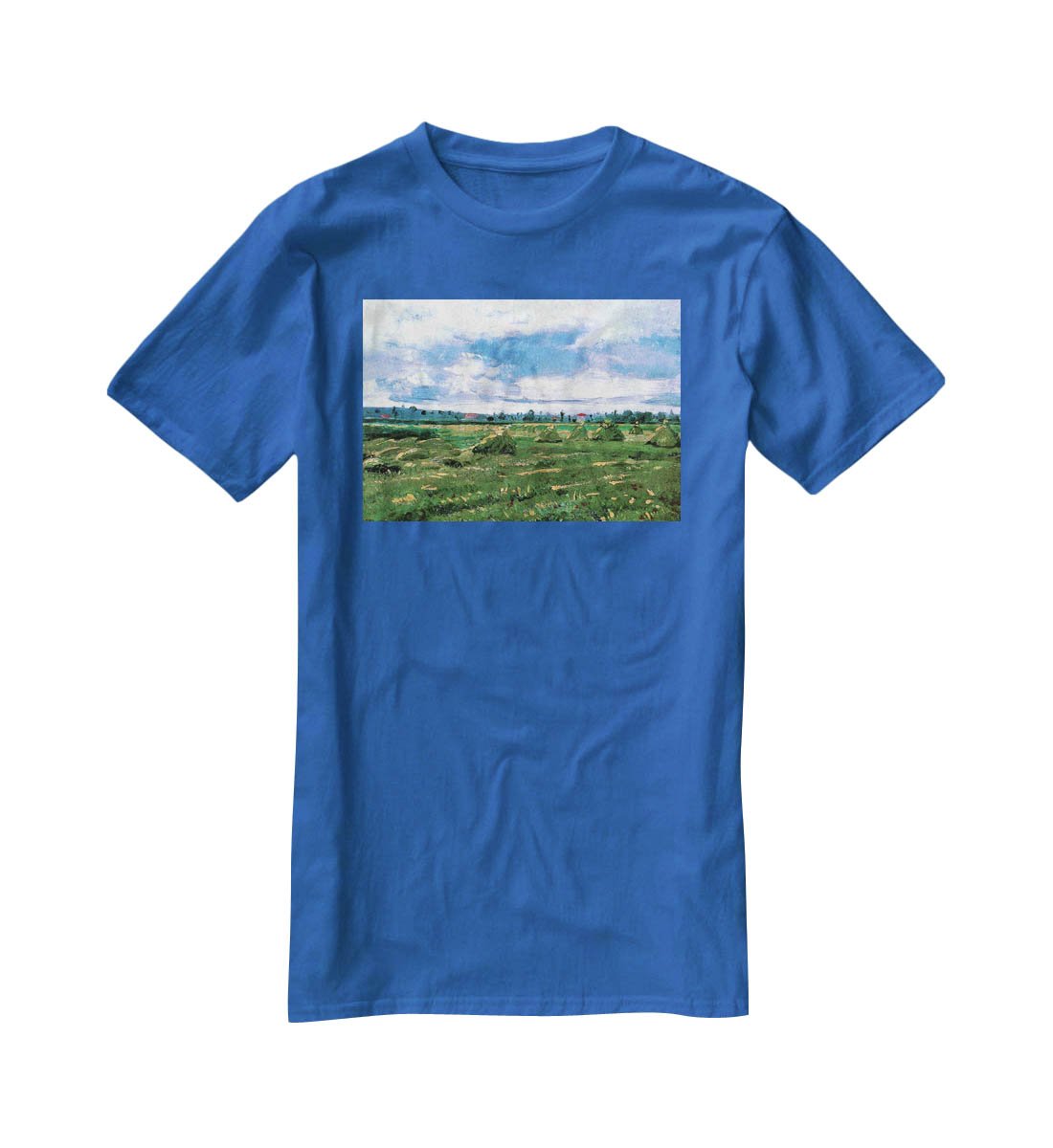 Wheat Fields with Stacks by Van Gogh T-Shirt - Canvas Art Rocks - 2