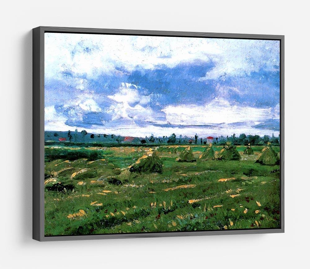 Wheat Fields with Stacks by Van Gogh HD Metal Print