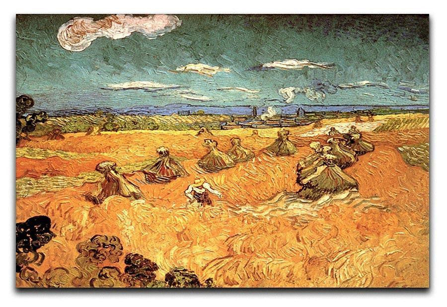 Wheat Stacks with Reaper by Van Gogh Canvas Print & Poster  - Canvas Art Rocks - 1