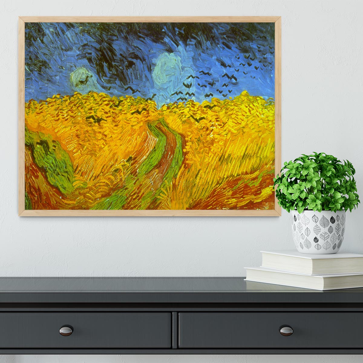 Wheatfield Framed Print - Canvas Art Rocks - 4