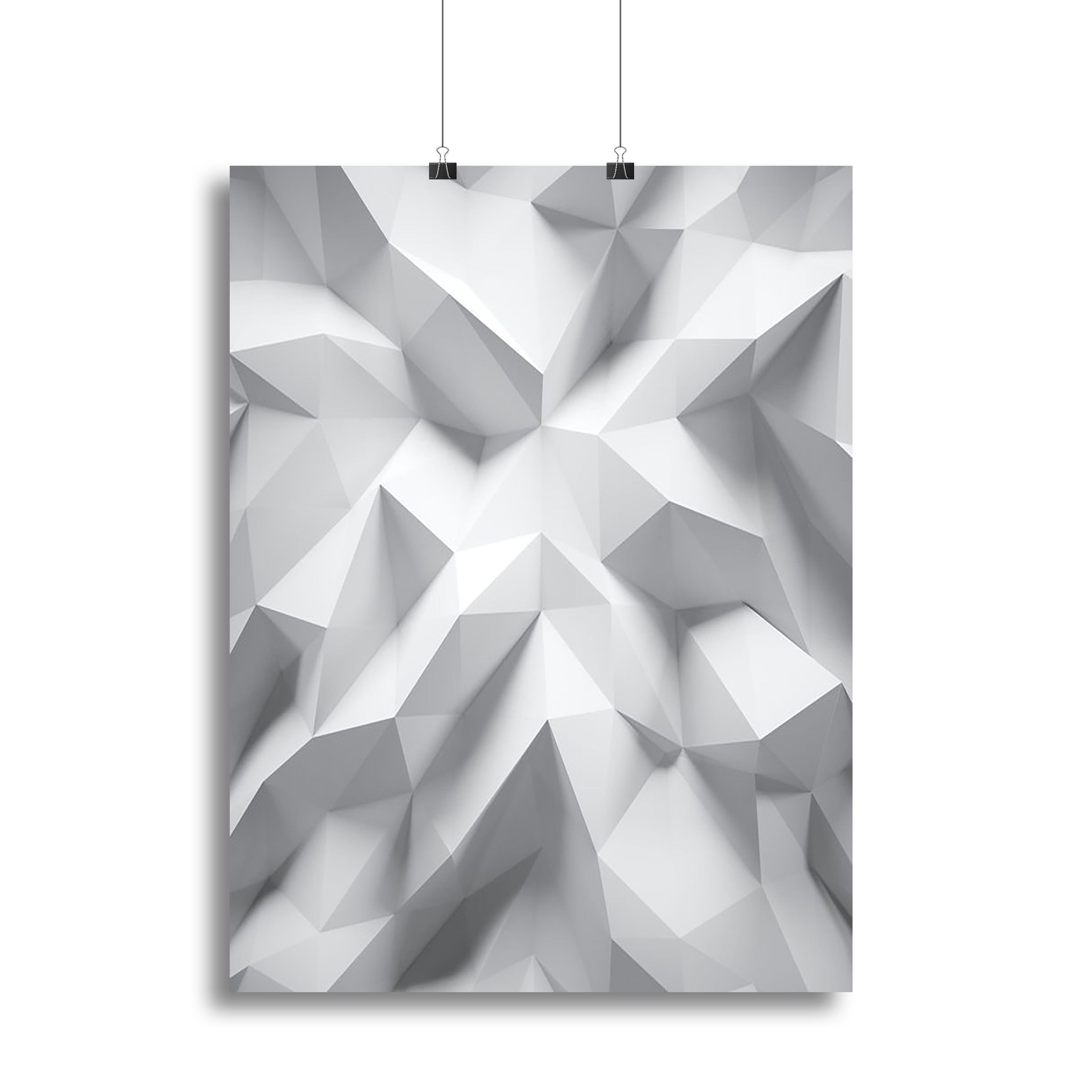 White 3D Background Canvas Print or Poster