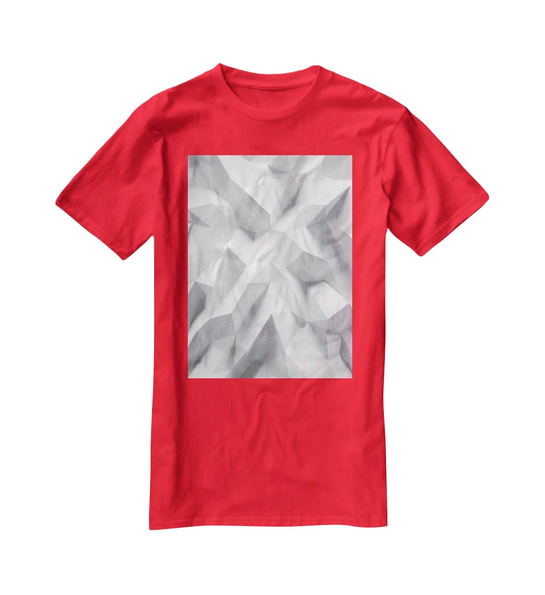 White 3D Background T-Shirt - Canvas Art Rocks - 4