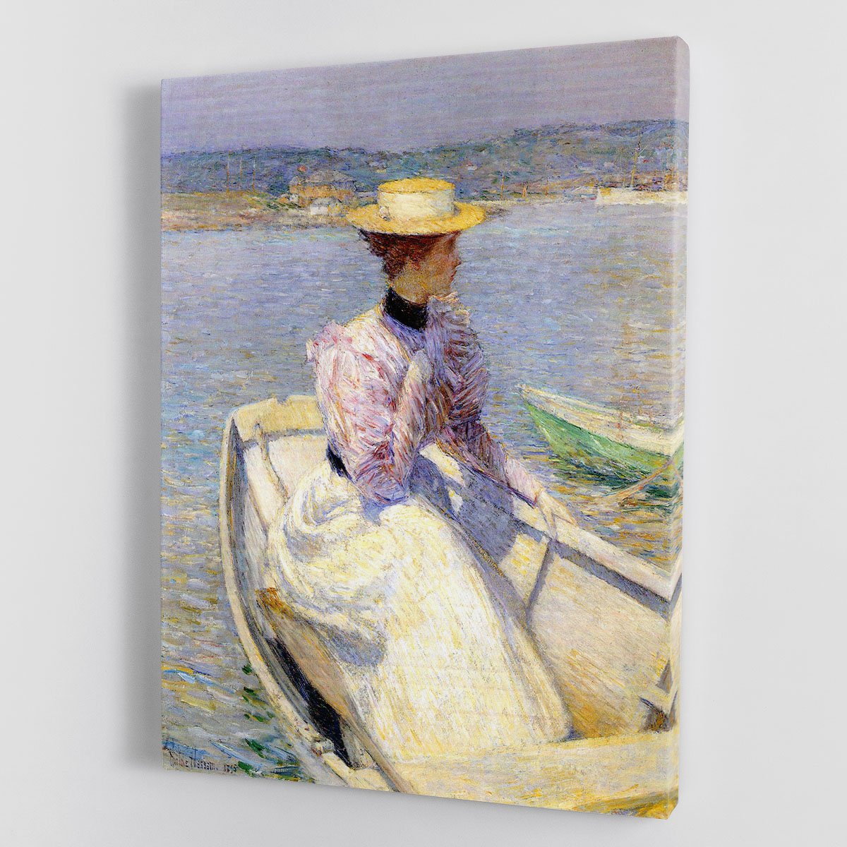 White Dory Gloucester by Hassam Canvas Print or Poster