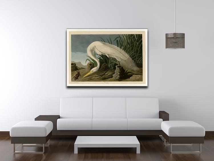 White Heron by Audubon Canvas Print or Poster - Canvas Art Rocks - 4
