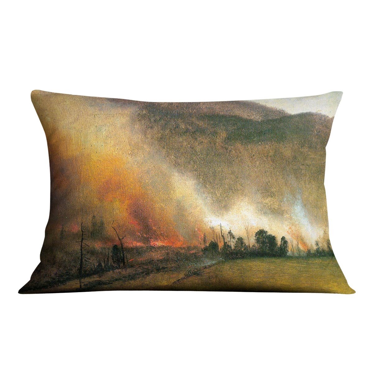 White Mountains New hampshire 1 by Bierstadt Cushion - Canvas Art Rocks - 4