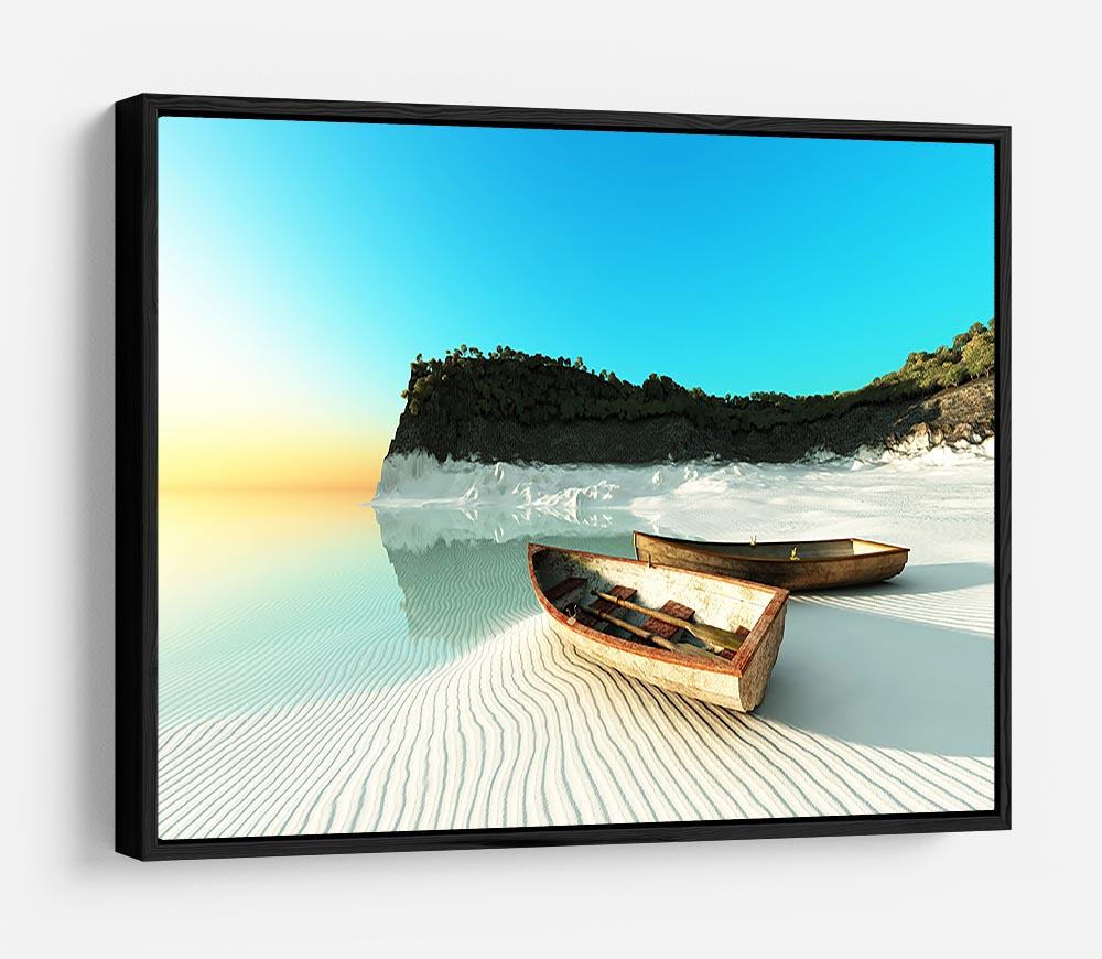 White Sand Boats HD Metal Print - Canvas Art Rocks - 6