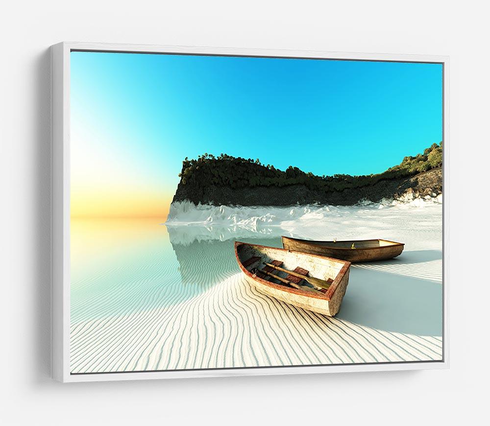 White Sand Boats HD Metal Print - Canvas Art Rocks - 7