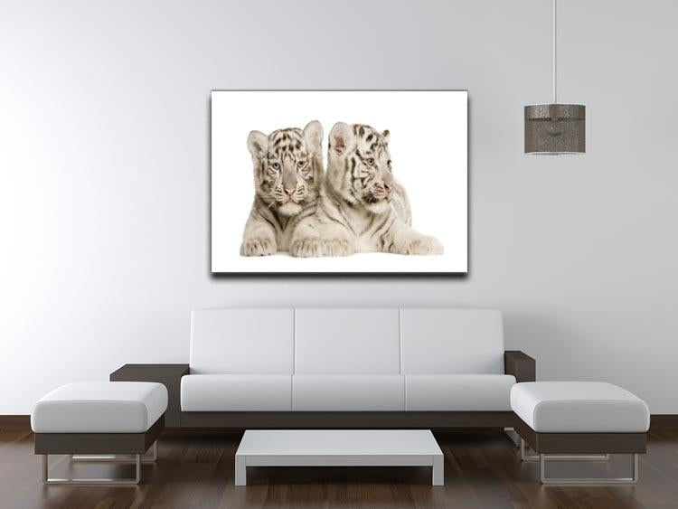 White Tiger cubs Canvas Print or Poster - Canvas Art Rocks - 4