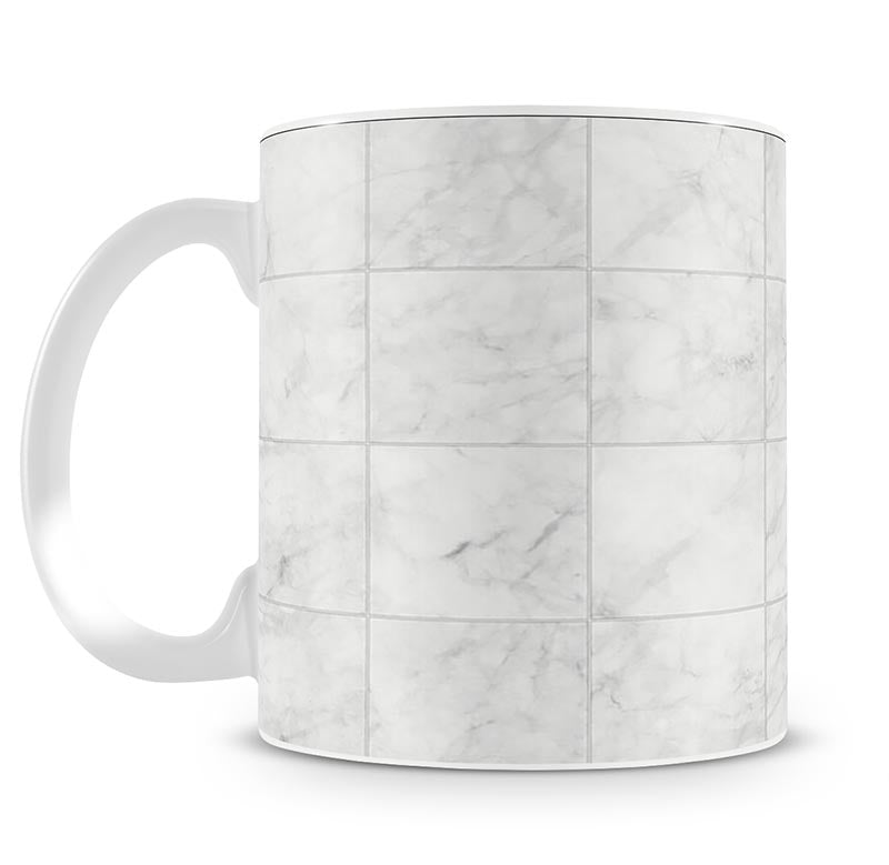 White Tiled Marble Mug - Canvas Art Rocks - 1