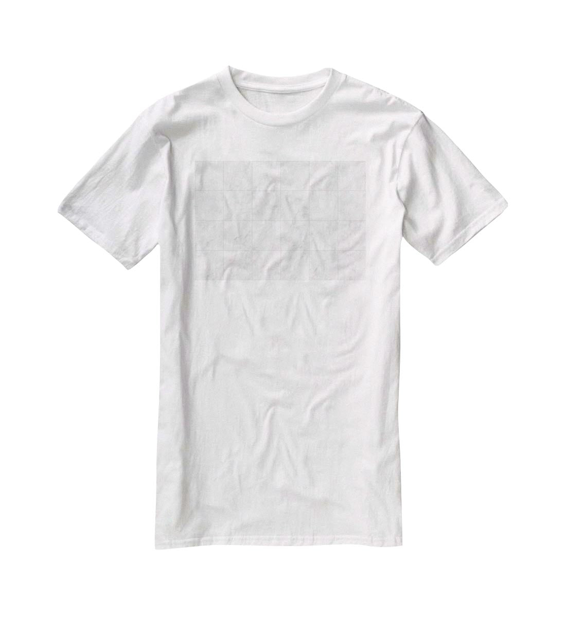 White Tiled Marble T-Shirt - Canvas Art Rocks - 5