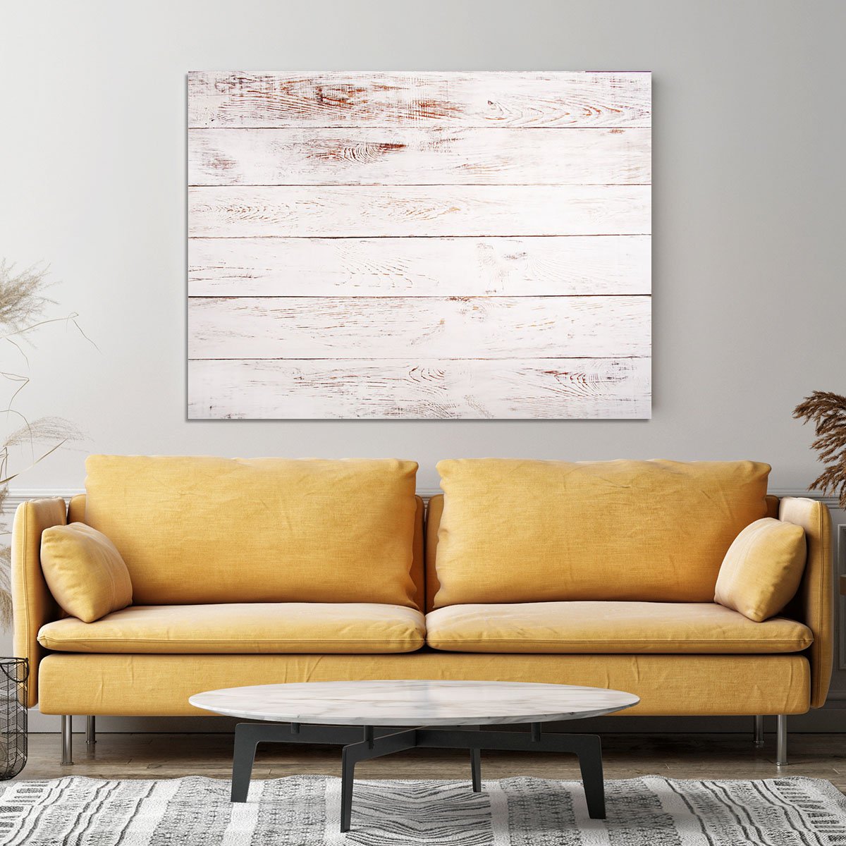 White and brown rustic Canvas Print or Poster