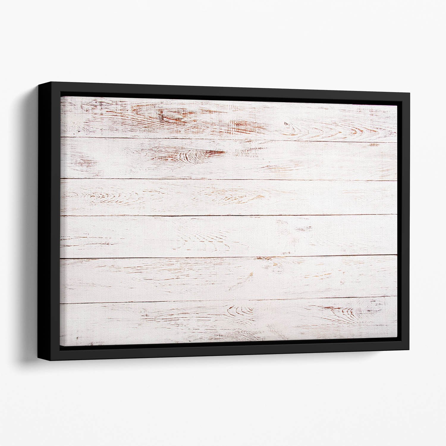 White and brown rustic Floating Framed Canvas