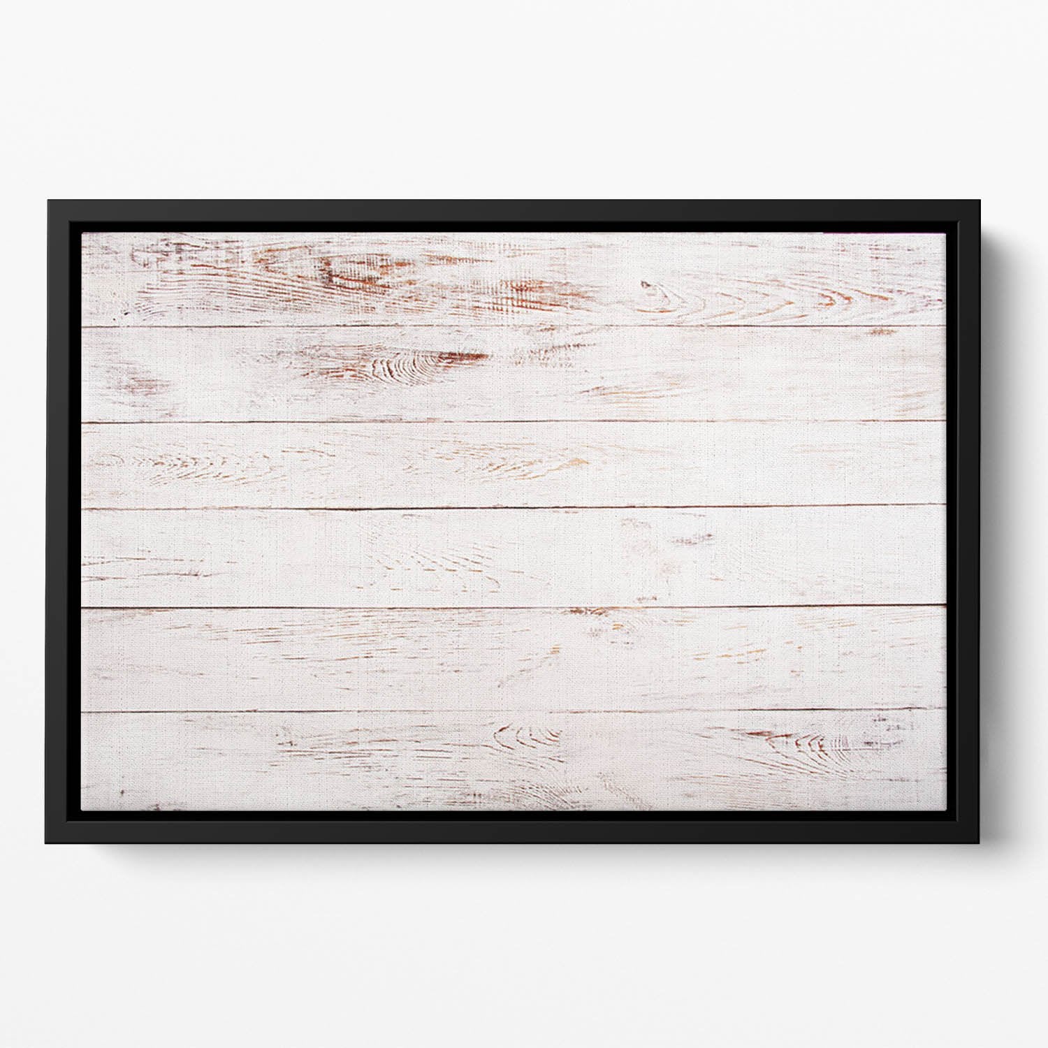 White and brown rustic Floating Framed Canvas