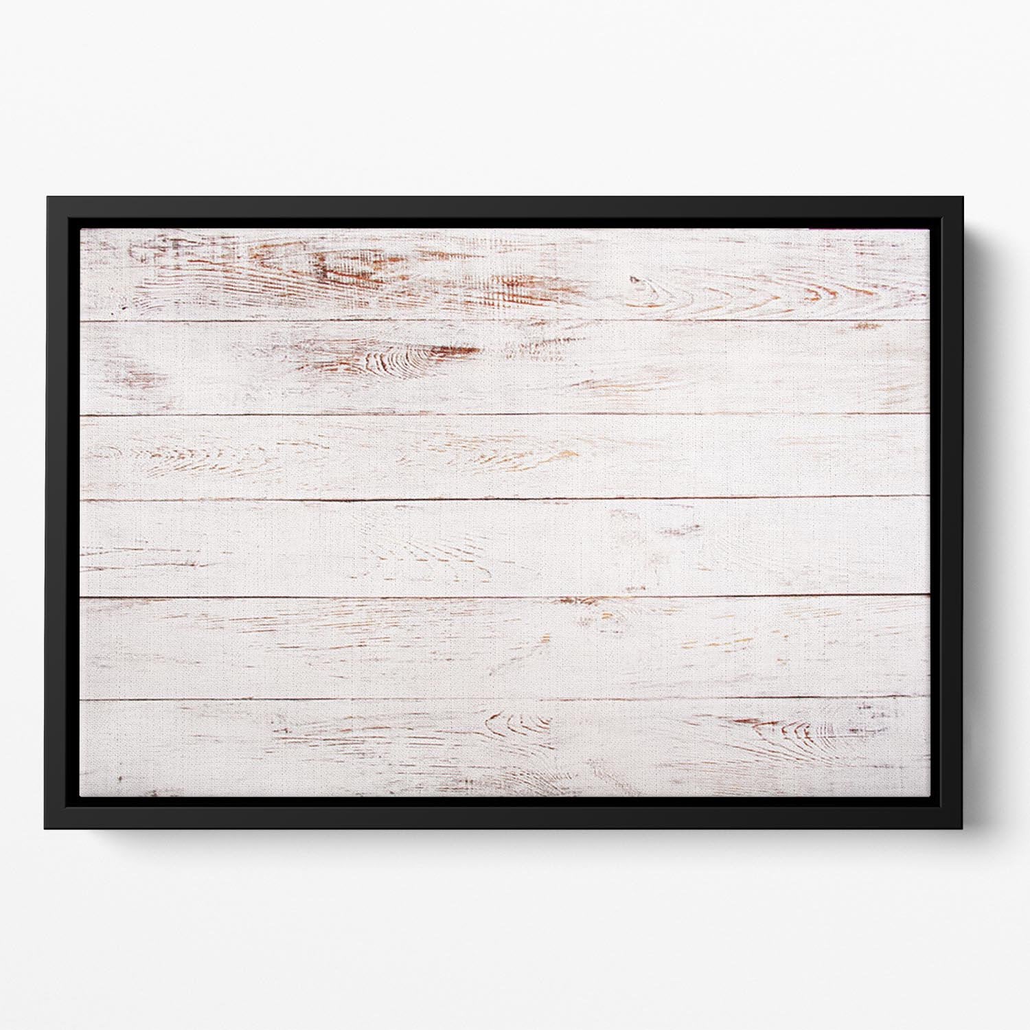 White and brown rustic Floating Framed Canvas - Canvas Art Rocks - 2