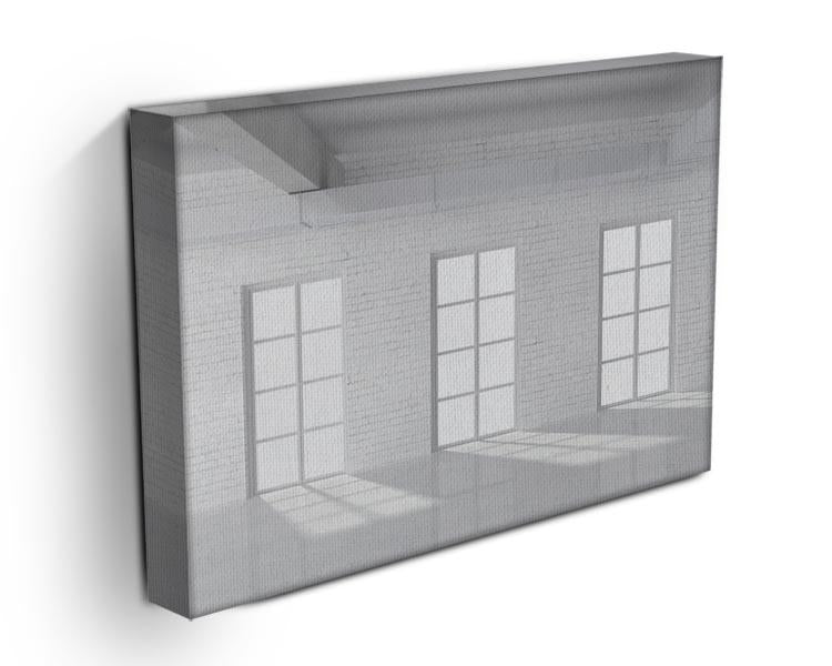 White brick loft with window Canvas Print or Poster - Canvas Art Rocks - 3