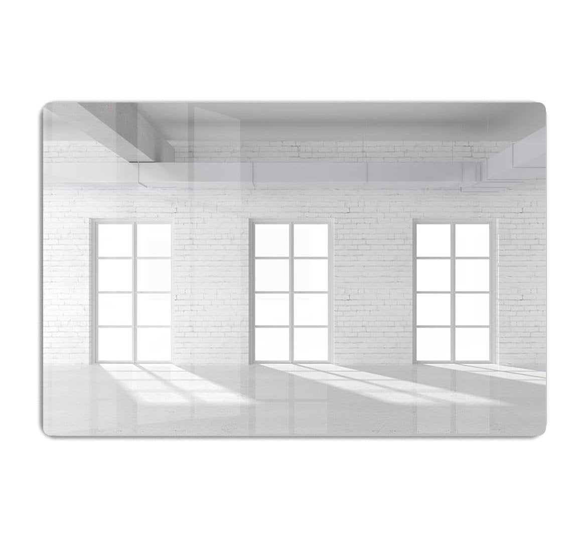 White brick loft with window HD Metal Print - Canvas Art Rocks - 1