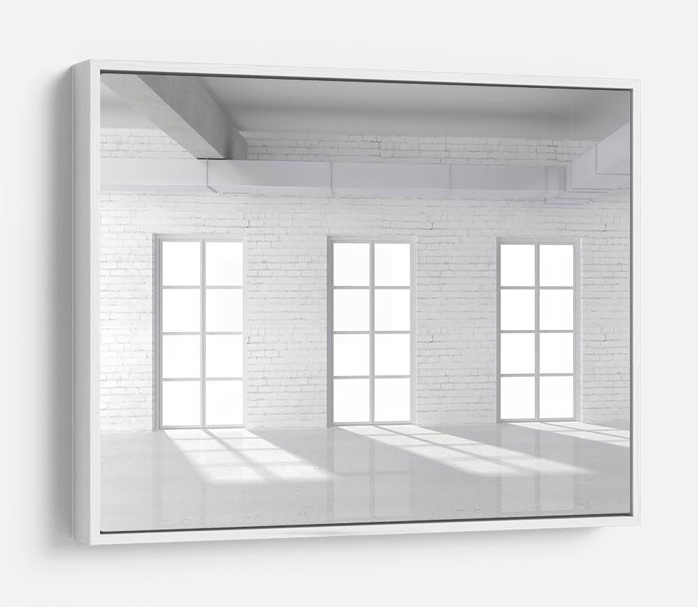White brick loft with window HD Metal Print - Canvas Art Rocks - 7