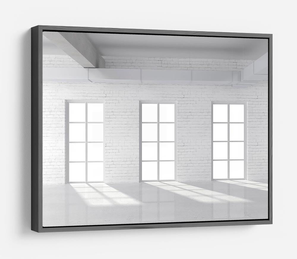 White brick loft with window HD Metal Print - Canvas Art Rocks - 9