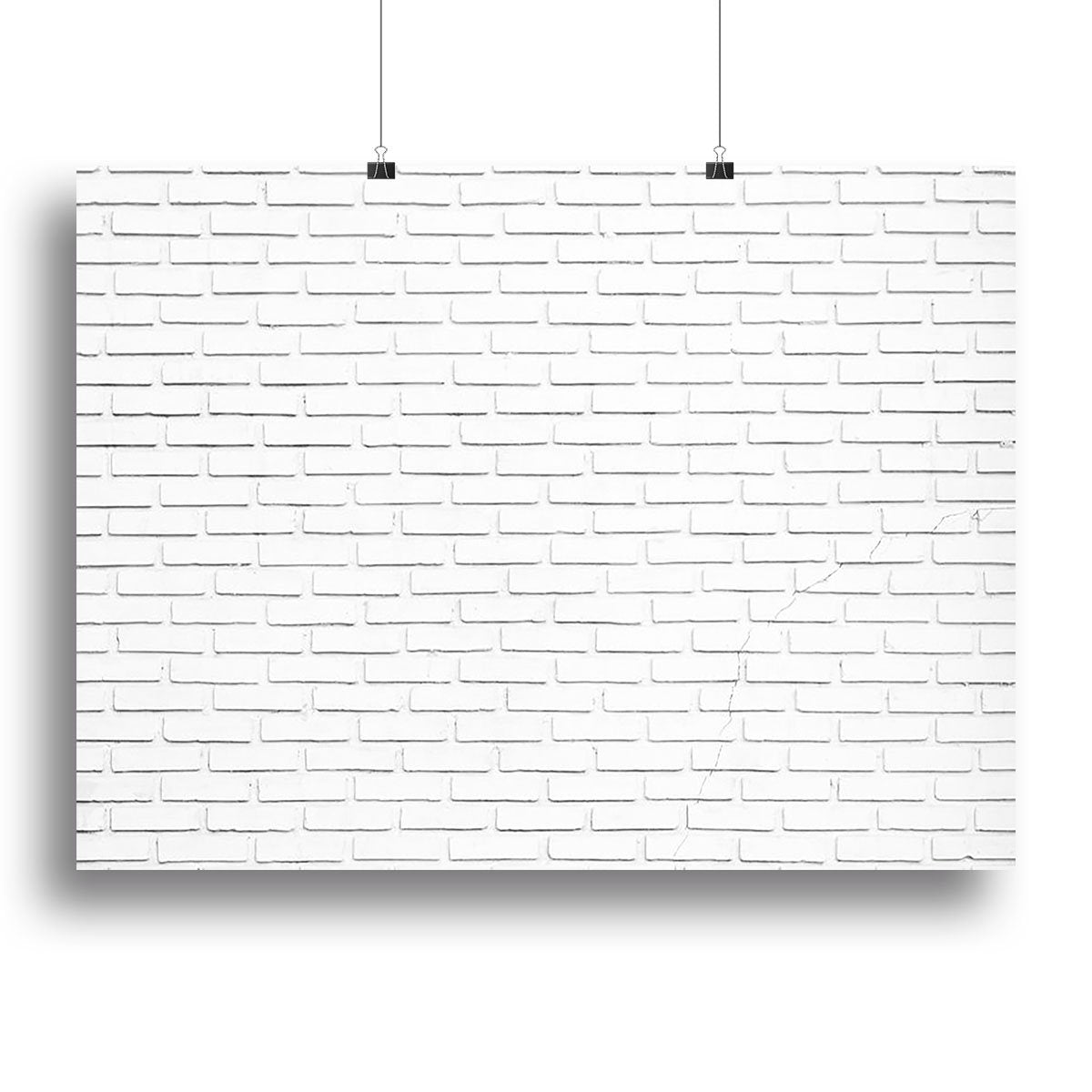 White brick wall Canvas Print or Poster