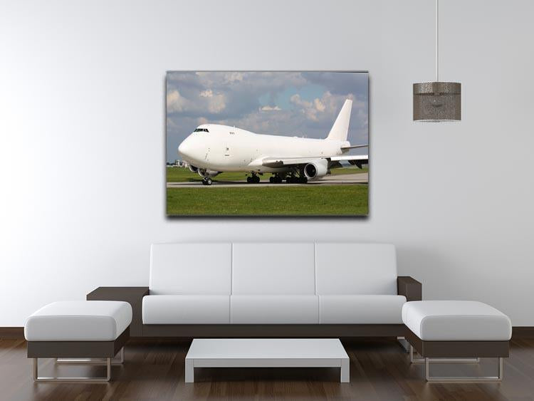 White cargo plane taxi Canvas Print or Poster - Canvas Art Rocks - 4