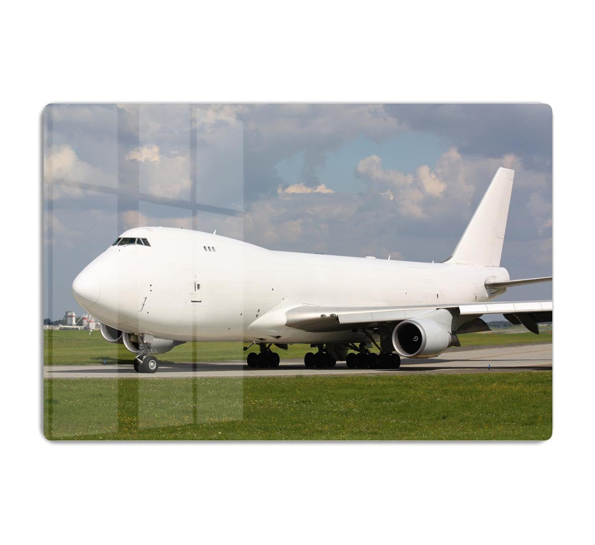 White cargo plane taxi HD Metal Print