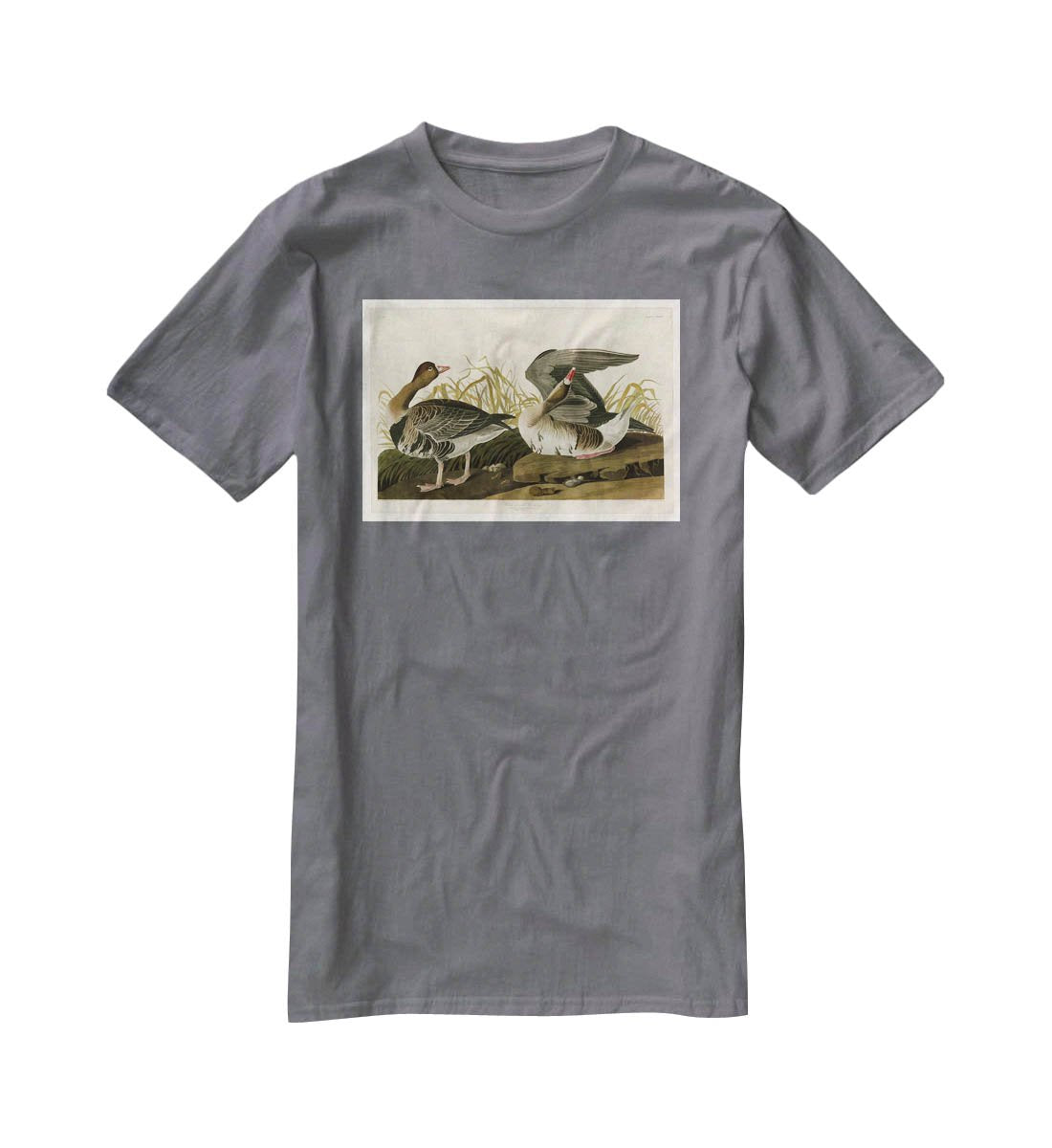White fronted Goose by Audubon T-Shirt - Canvas Art Rocks - 3