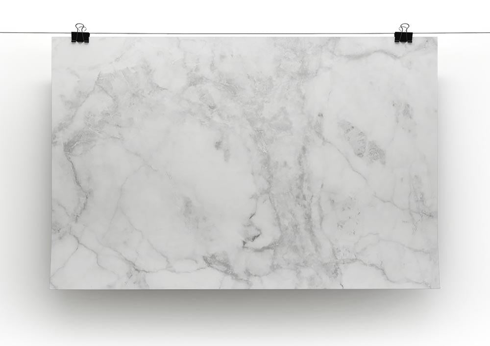 White gray marble patterned Canvas Print or Poster - Canvas Art Rocks - 2