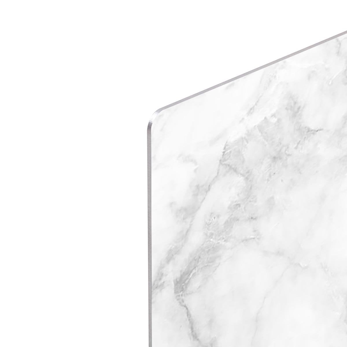 White gray marble patterned HD Metal Print - Canvas Art Rocks - 4