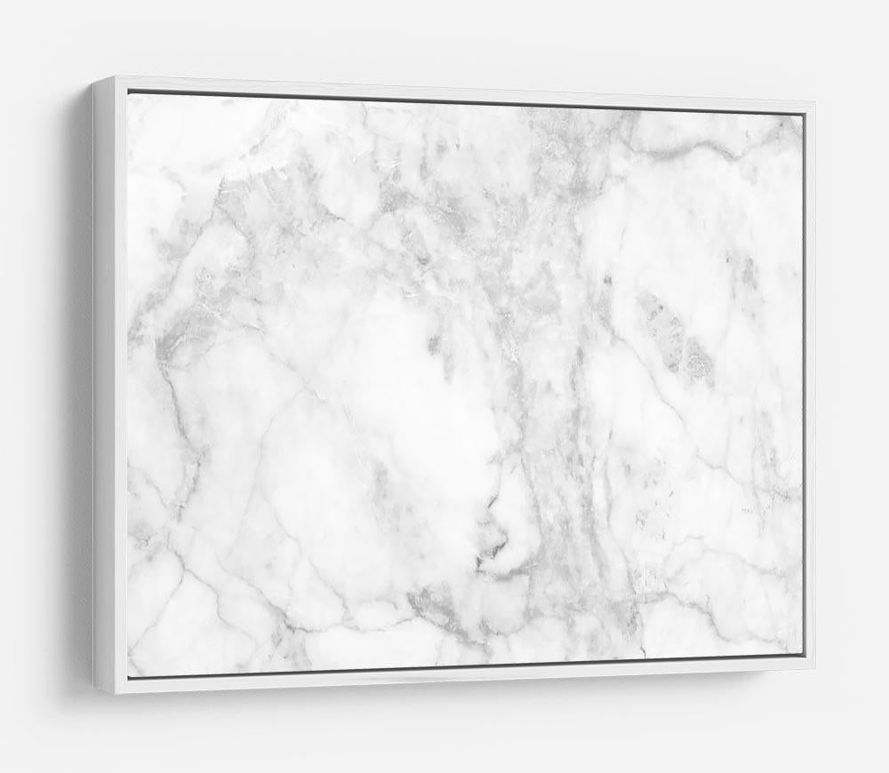 White gray marble patterned HD Metal Print - Canvas Art Rocks - 7