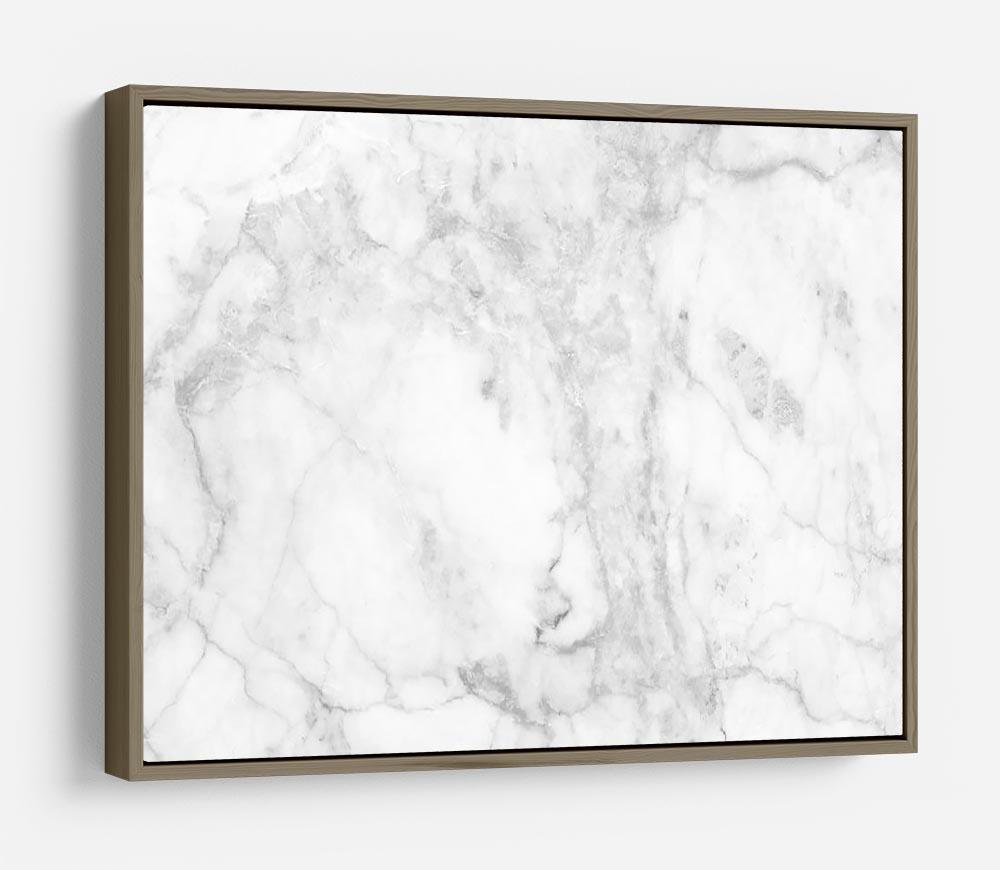 White gray marble patterned HD Metal Print - Canvas Art Rocks - 10