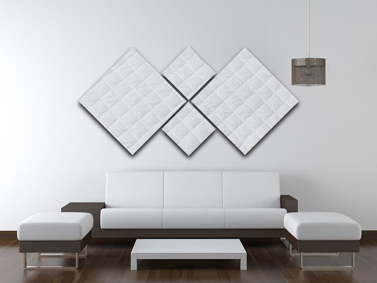 White mattress bedding 4 Square Multi Panel Canvas  - Canvas Art Rocks - 3