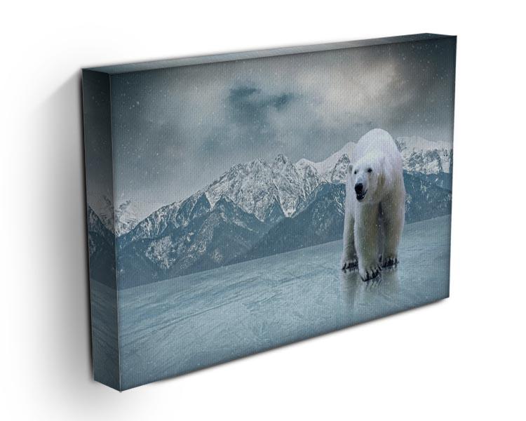 White polar bear on the ice Canvas Print or Poster - Canvas Art Rocks - 3