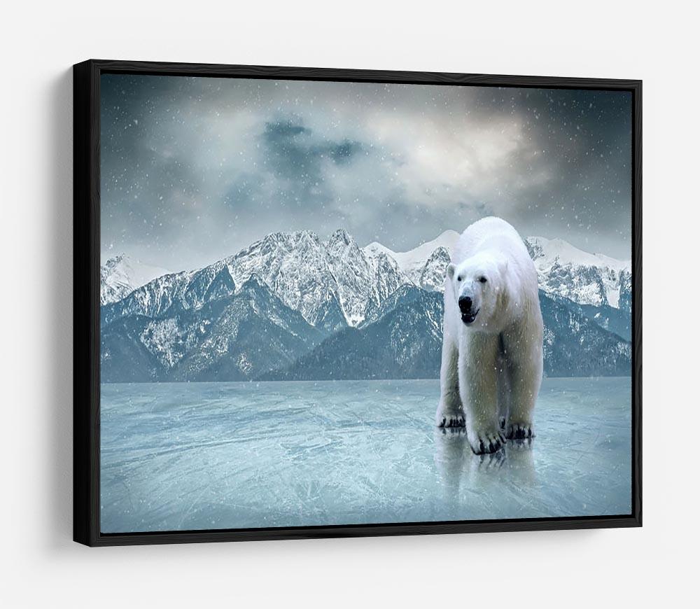 White polar bear on the ice HD Metal Print - Canvas Art Rocks - 6