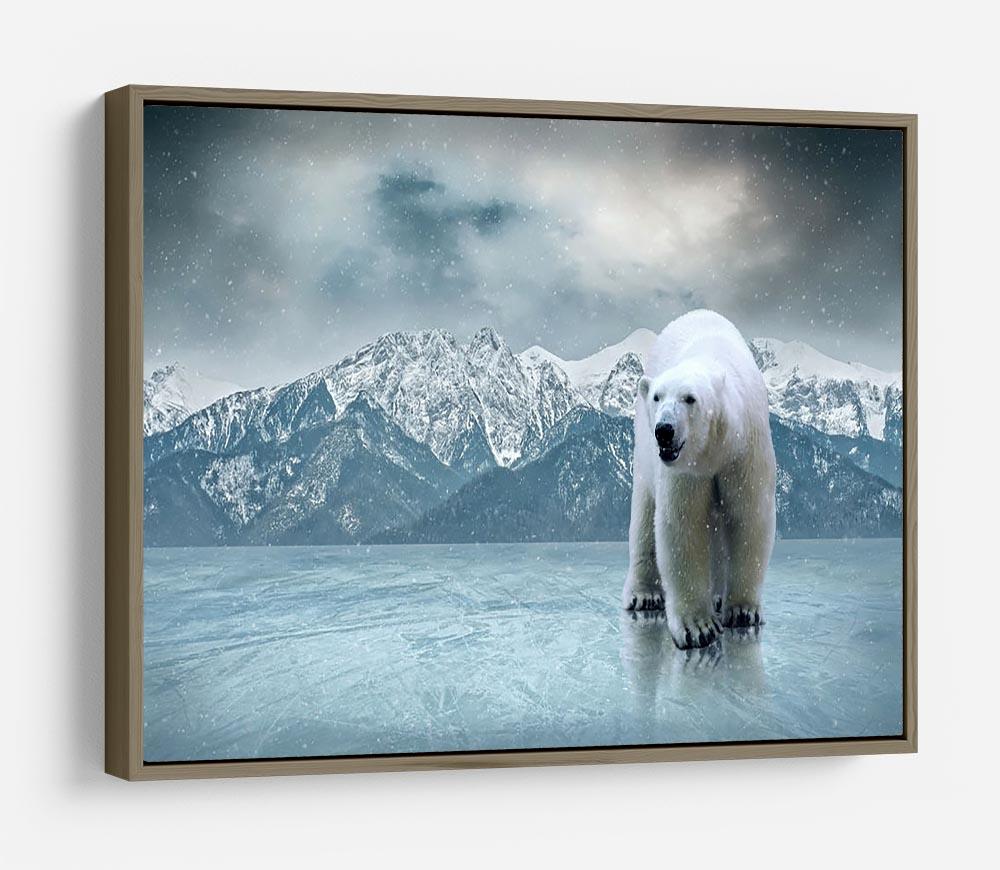 White polar bear on the ice HD Metal Print - Canvas Art Rocks - 10
