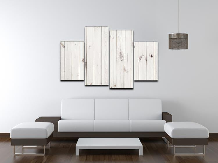 White wood texture background 4 Split Panel Canvas - Canvas Art Rocks - 3