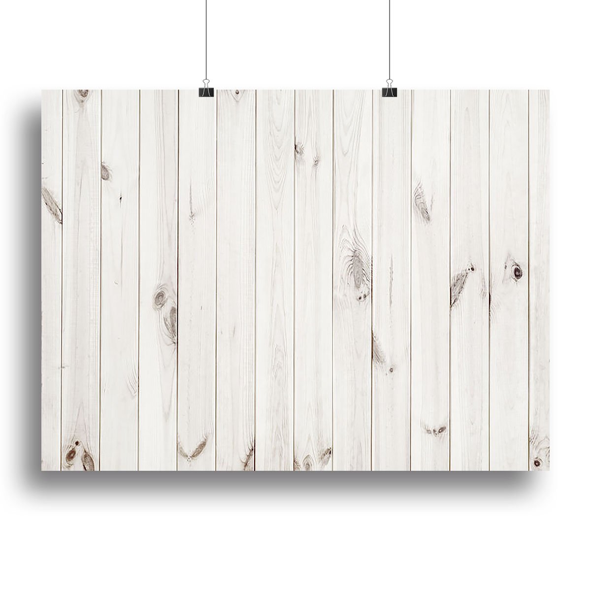 White wood texture background Canvas Print or Poster