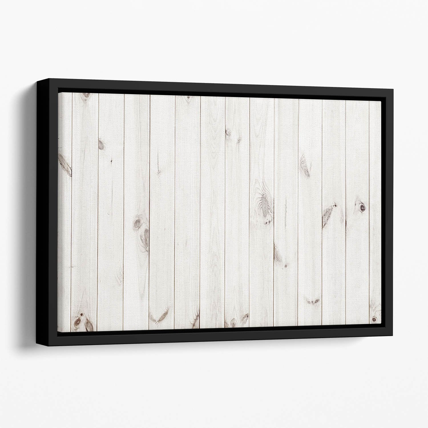White wood texture background Floating Framed Canvas