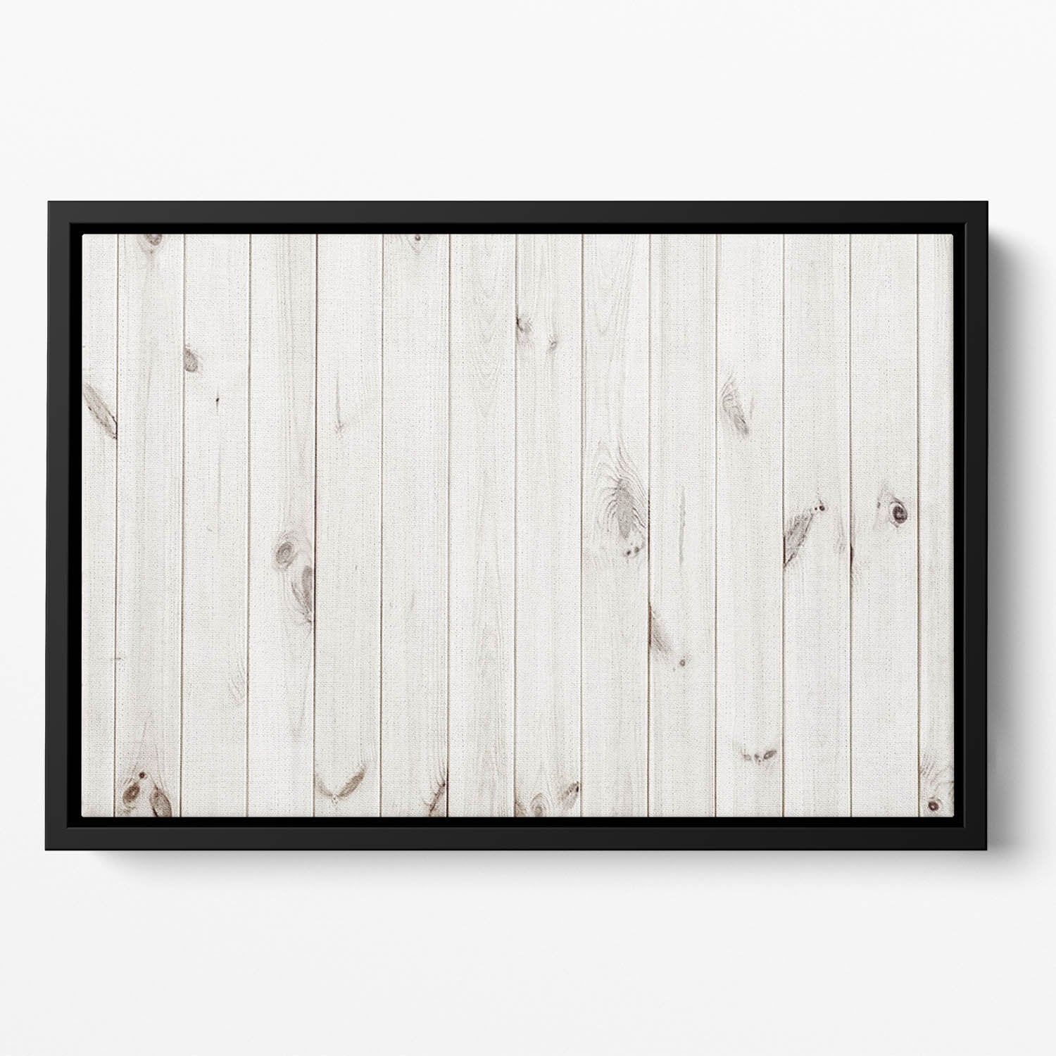 White wood texture background Floating Framed Canvas
