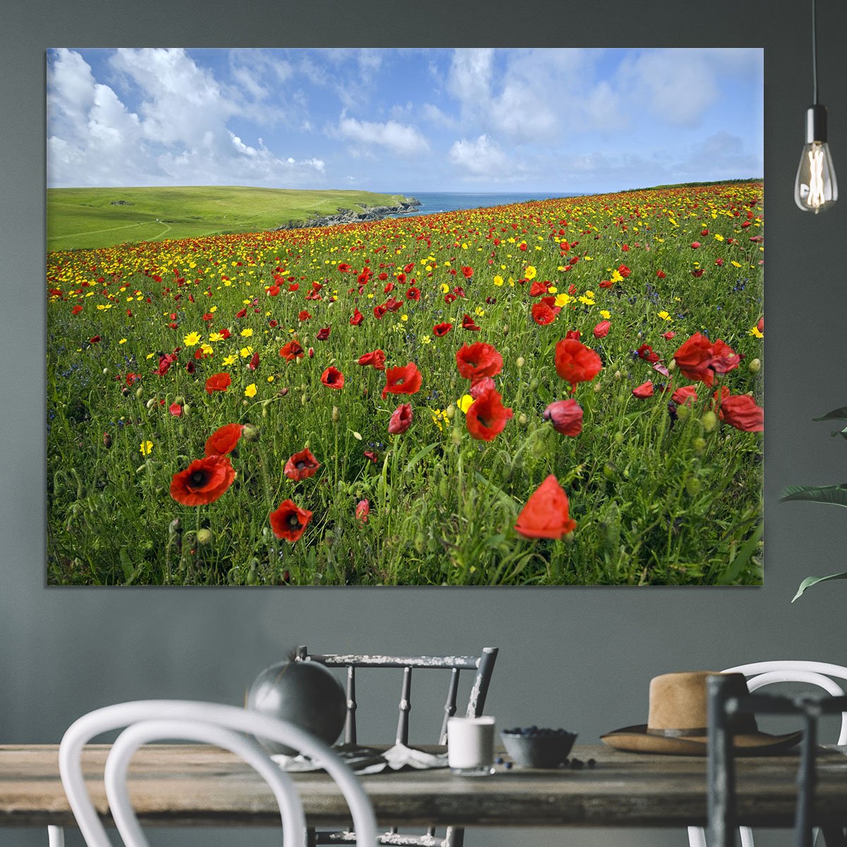 Wild Flower Meadow Canvas Print or Poster