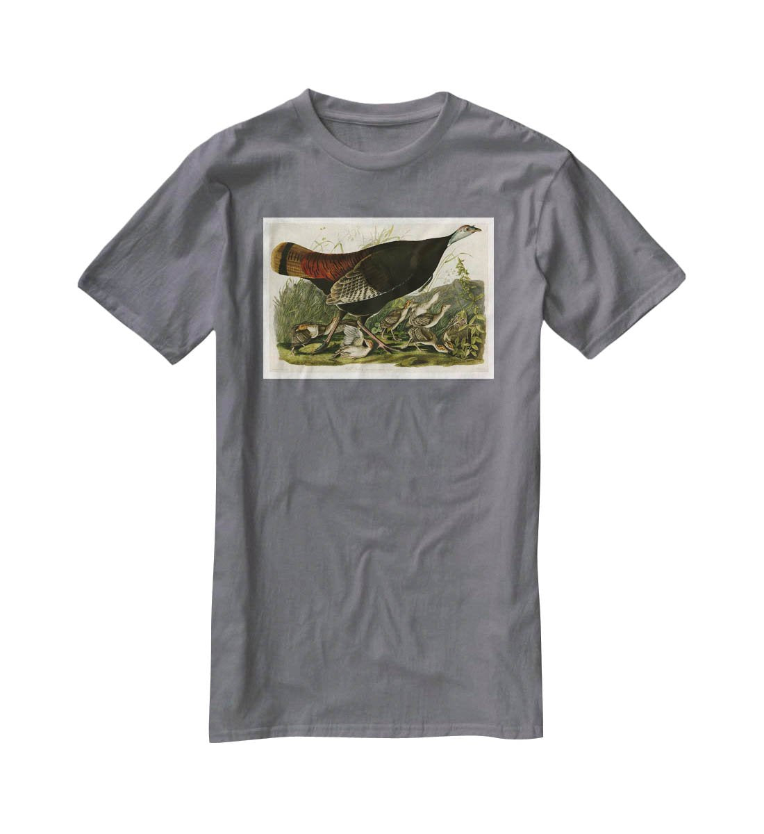 Wild Turkey 2 by Audubon T-Shirt - Canvas Art Rocks - 3