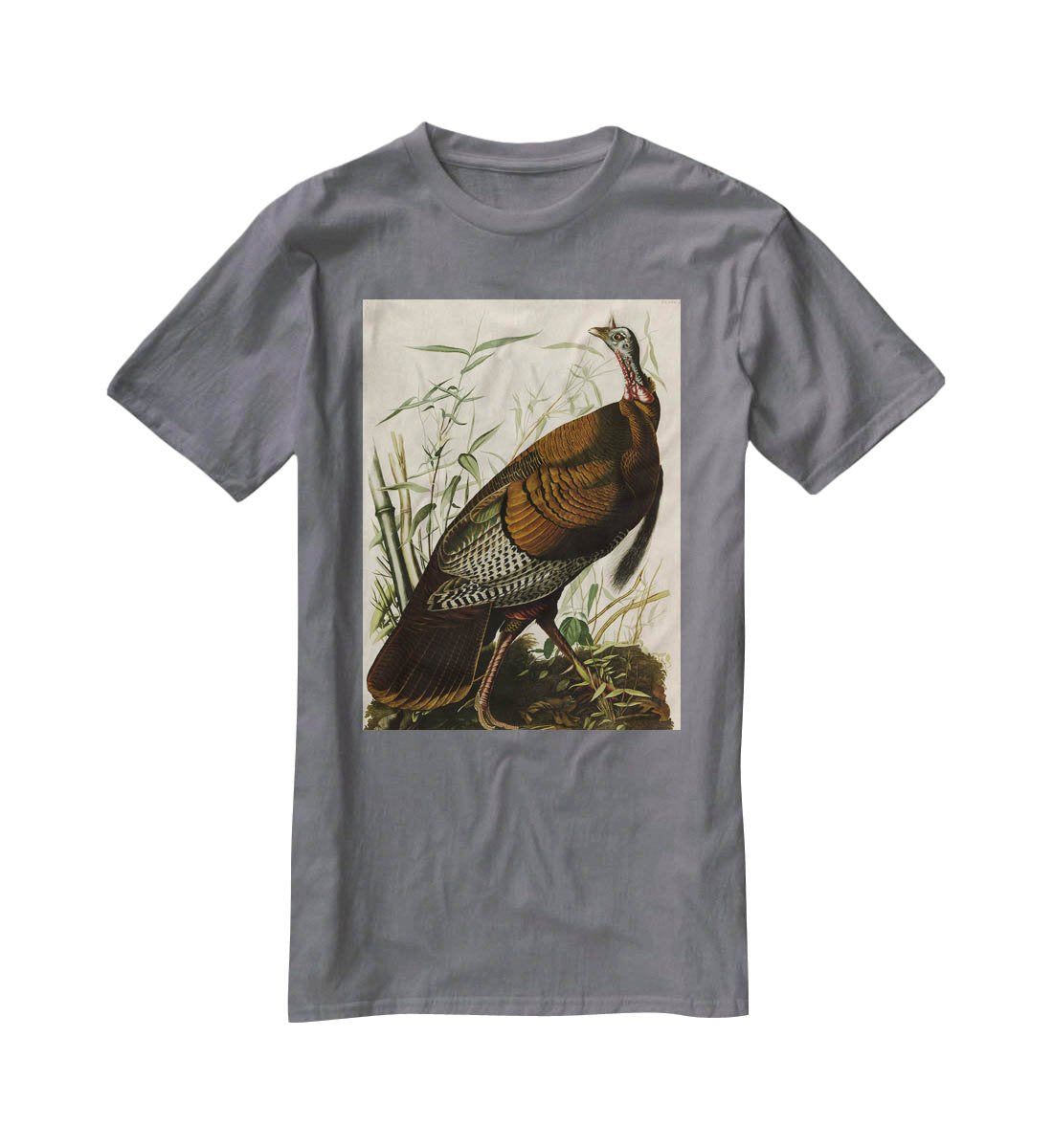Wild Turkey by Audubon T-Shirt - Canvas Art Rocks - 3
